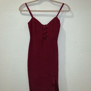 Maroon Bodycon Dress